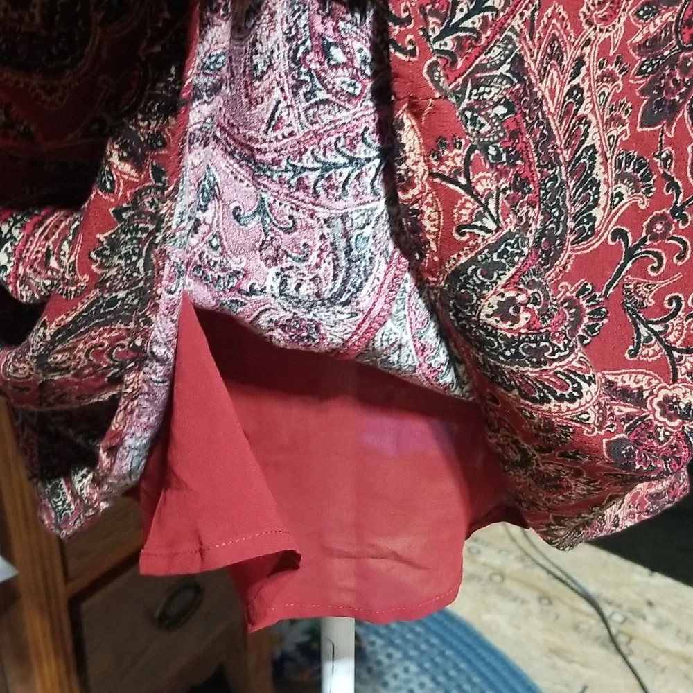 Forever 21 rust paisley print dress. Size small - Picture 6 of 9
